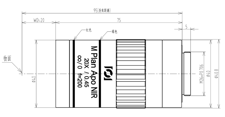 CHIOPT 长步道工业显微镜头CA1045A