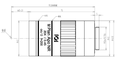 CHIOPT 长步道工业显微镜头CA1045A