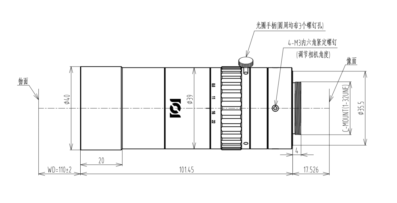 CHIOPT 长步道远心镜头MH11101B